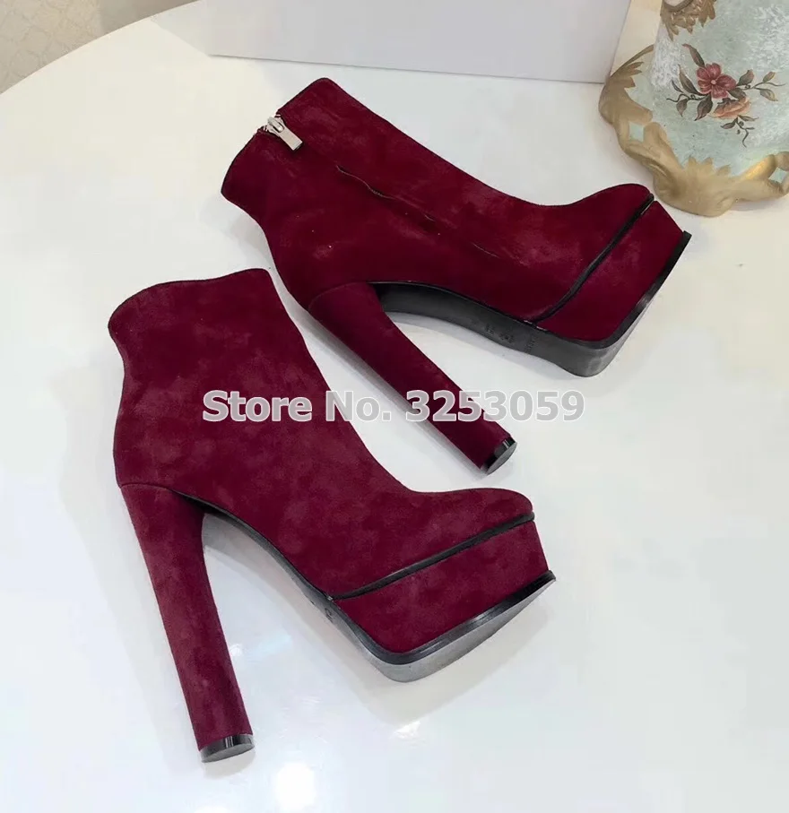 ALMUDENA Sepatu Bot Tumit Chunky 