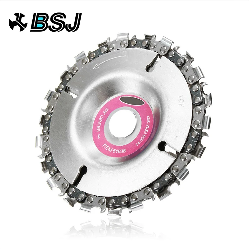 

ALLSOME 4 Inch Grinder Disc and Chain 22 Tooth Fine Cut Chain Set For 100/115 Angle Grinder HT2106
