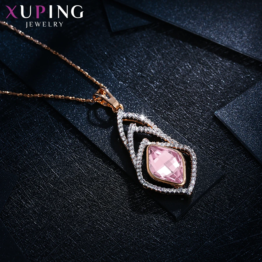 Xuping амулеты стильные ожерелья для женщин кристаллы от Swarovski разноцветные ювелирные изделия модный дизайн семейные вечерние подарки S160-40475