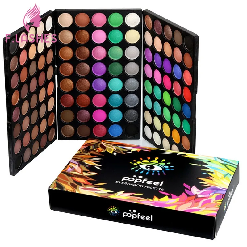 F. Lashes 120-colors Palette Göz Farı Paleti Ipeksi Toz Profesyonel makyaj Ürün Kozmetik Dumanlı Sıcak Makyaj Göz Farı