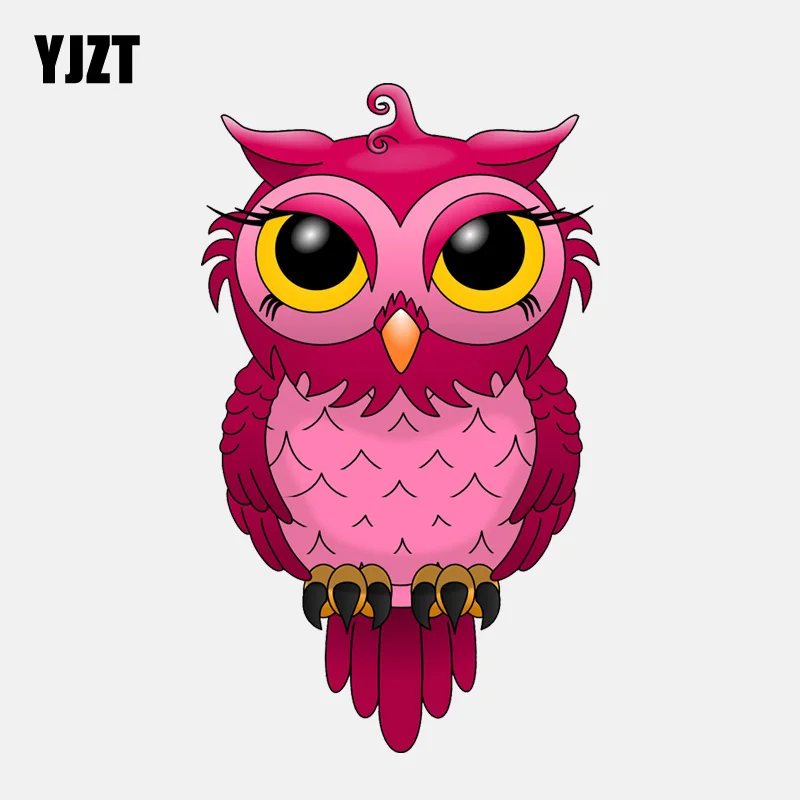 

YJZT 8.3CM*13.9CM High Quality Cute Red Owl Decal PVC Motorcycle Car Sticker 11-01446
