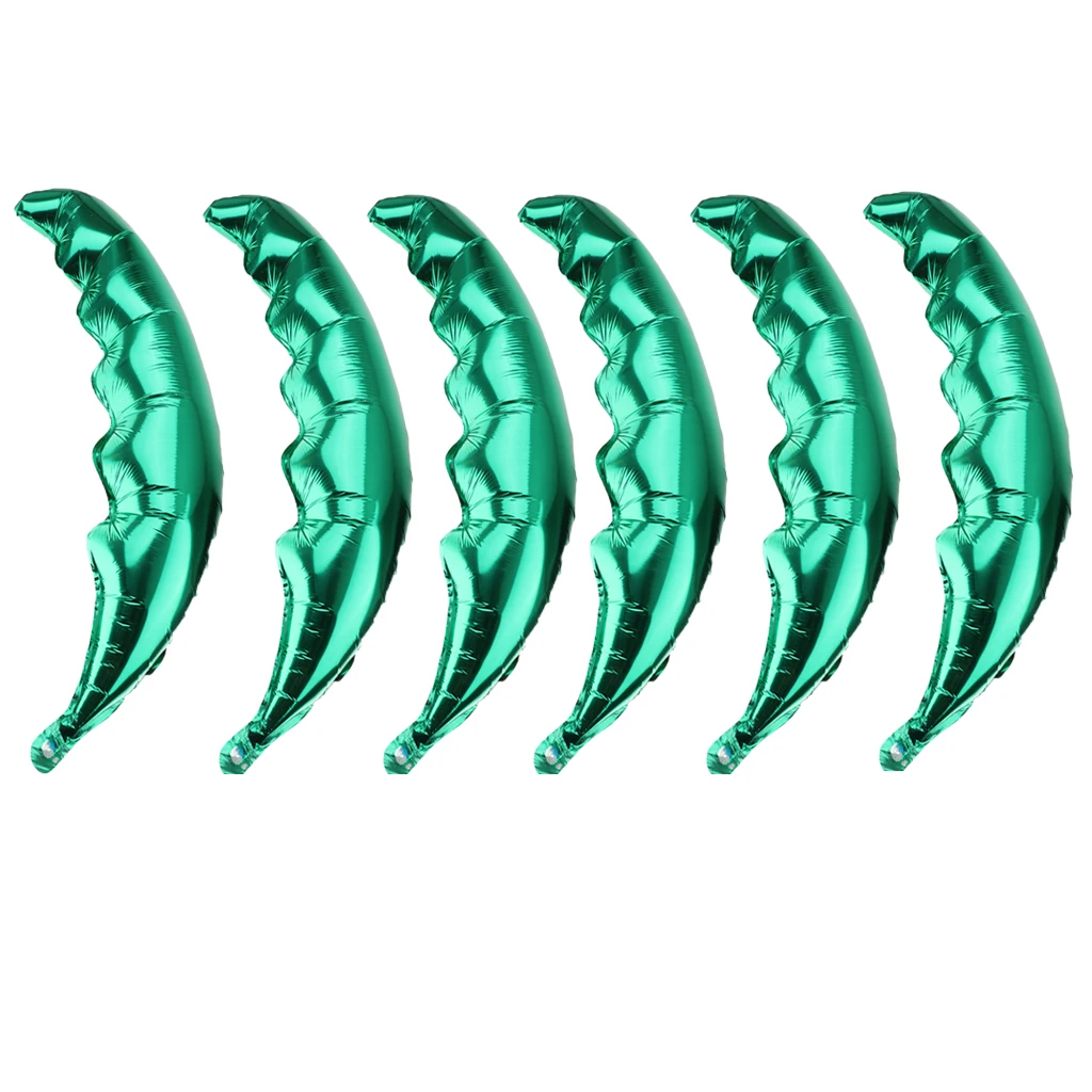 6Pcs Palm Tree Leaf Dark Green Hawaiian Beach Party Balloon Wedding Decor