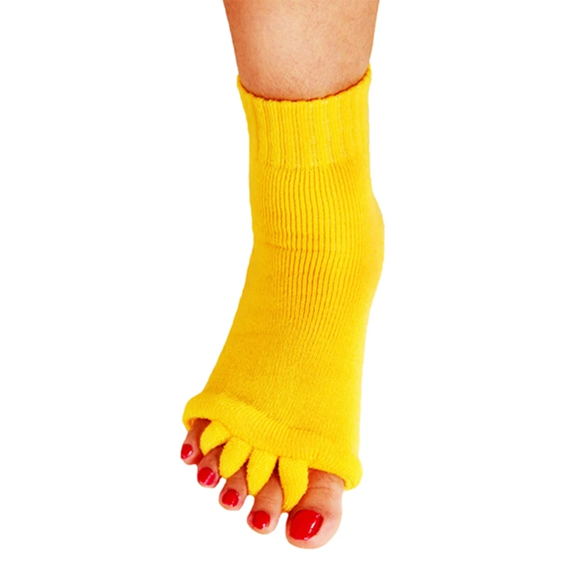 Женские Дышащие носки Йога эластичные спортивные носки на пять пальцев Сепаратор Носки Пот-Абсорбирующие ноги выравнивание боли средняя трубка носки новинка
