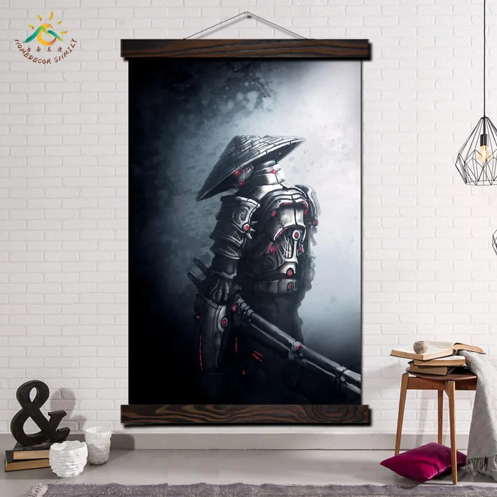 Fantasy Samurai Warriors Art Modern Wall Art Print Art Poster E Stampe Scroll Canvas Painting Wall Poster Pictures