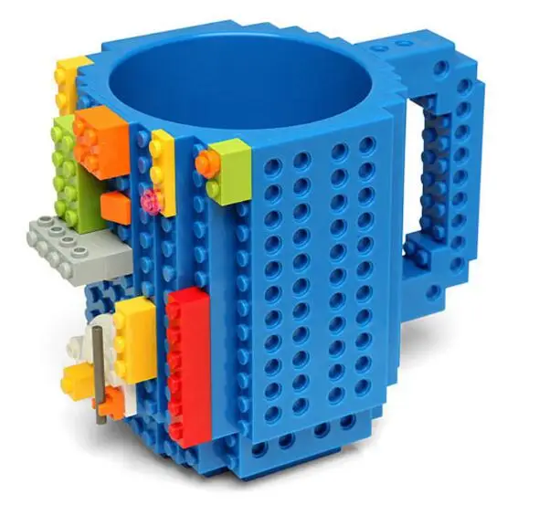 10 farben Bauen auf Ziegel Becher Bausteine Kaffee Tasse DIY Block Becher Legoings Bausteine YH1633