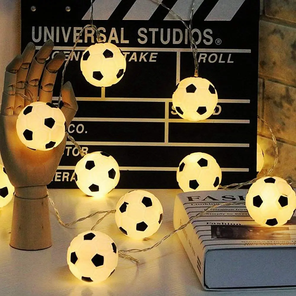 

String Light 20LEDs Football Decoration Modern World Decor Lighting Warm Light 3M/9.9ft Length Suitable for Theme Party/Home