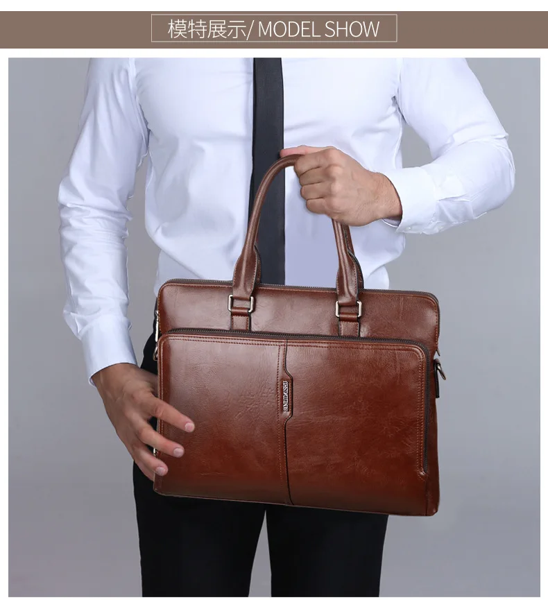 Для мужчин Бизнес кожа Портфели плеча Сумка для ноутбука Для Мужчин's Crossbody Портфели сумки человек Портативный путешествия большие сумки