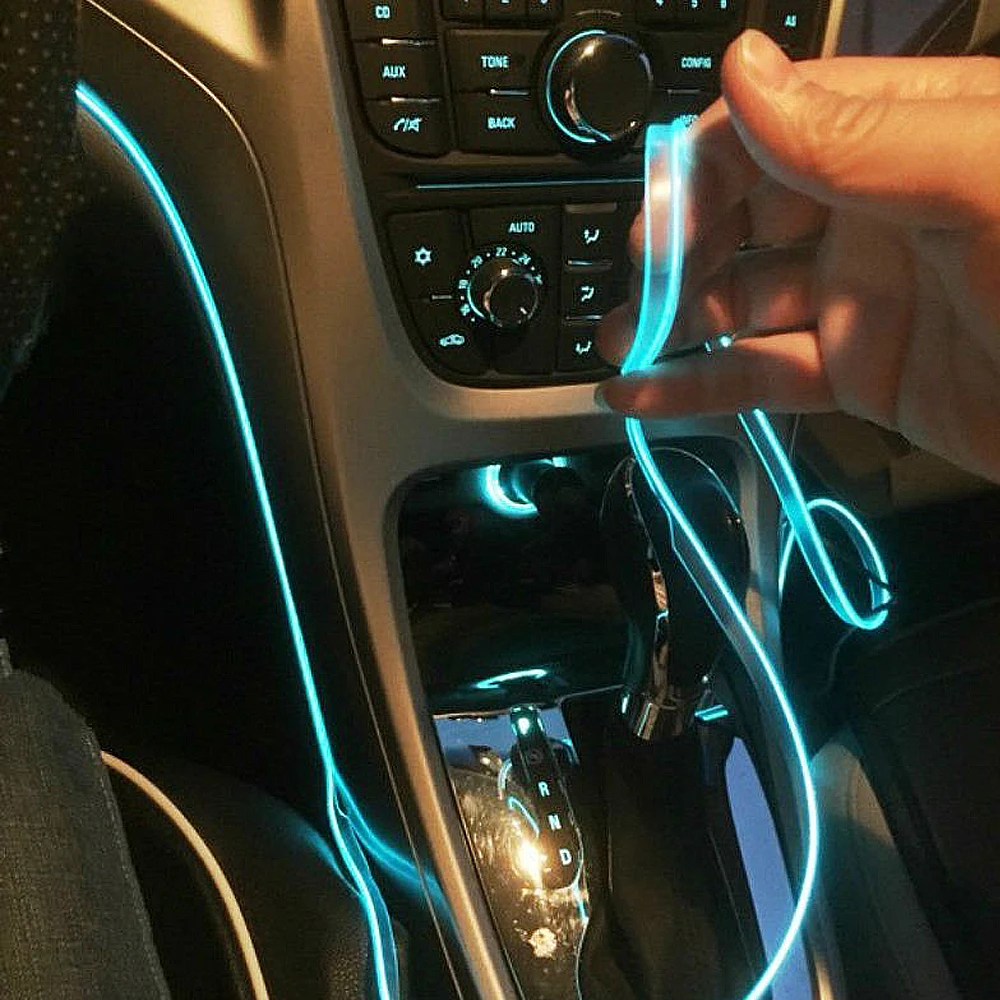 Светильник окружающего воздуха, автомобильный светильник, лампа с управлением через приложение, 8 цветов, сделай сам, мягкий, Ремонтный, оптическое волокно, ремешок для салона автомобиля, декоративный светильник