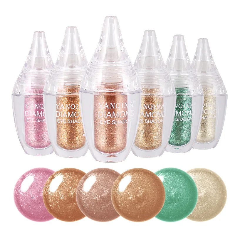 

6 Colors Long-lasting Pearlite Shimmer Glitter Eyeshadow Liquid Eye Shadow Beauty Makeup Pallete Glitter Eyeshadow TSLM1