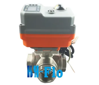 

New 1" DN25 3 Way SS304 Proportional Integral Control Motorized Electrical Valve