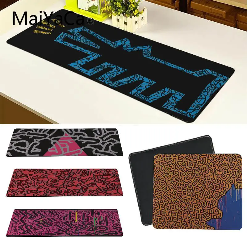 

Maiyaca Custom Skin Keith Haring Customized laptop Gaming mouse pad Free Shipping Large Mouse Pad Keyboards Mat