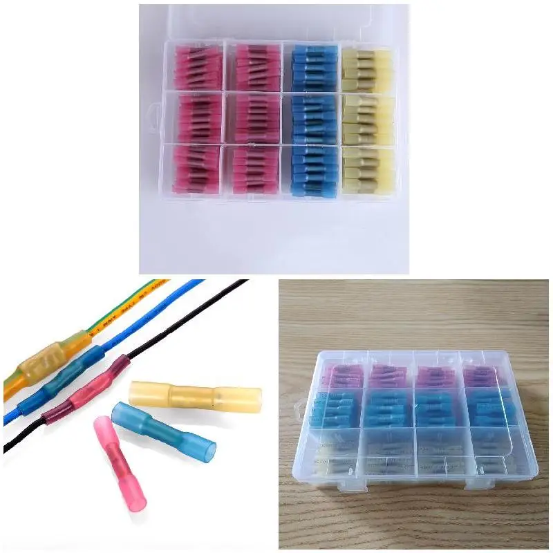 

Newest 200pcs Electrical Waterproof Heat Shrink Wire Connectors Assorted Crimp Terminals Set