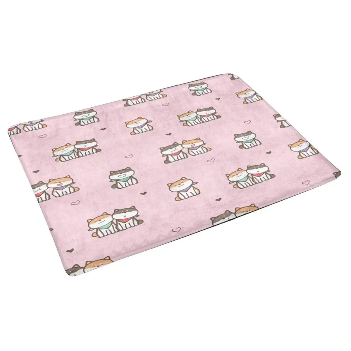 Милый мультфильм Шиба ину собака Крытый входный дверной коврик, подложка нескользящий, дверной половик ковер домашний декор