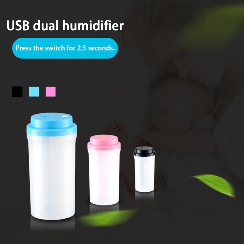 

MEXI Humidifier USB Mini Air Diffuser Aroma Mist Maker Home Office Portable LED Light