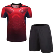 Новая Спортивная одежда для бадминтона для женщин/мужчин, одежда для настольного тенниса, Спортивный Теннисный костюм, Qucik сухие комплекты одежды для бадминтона 3888