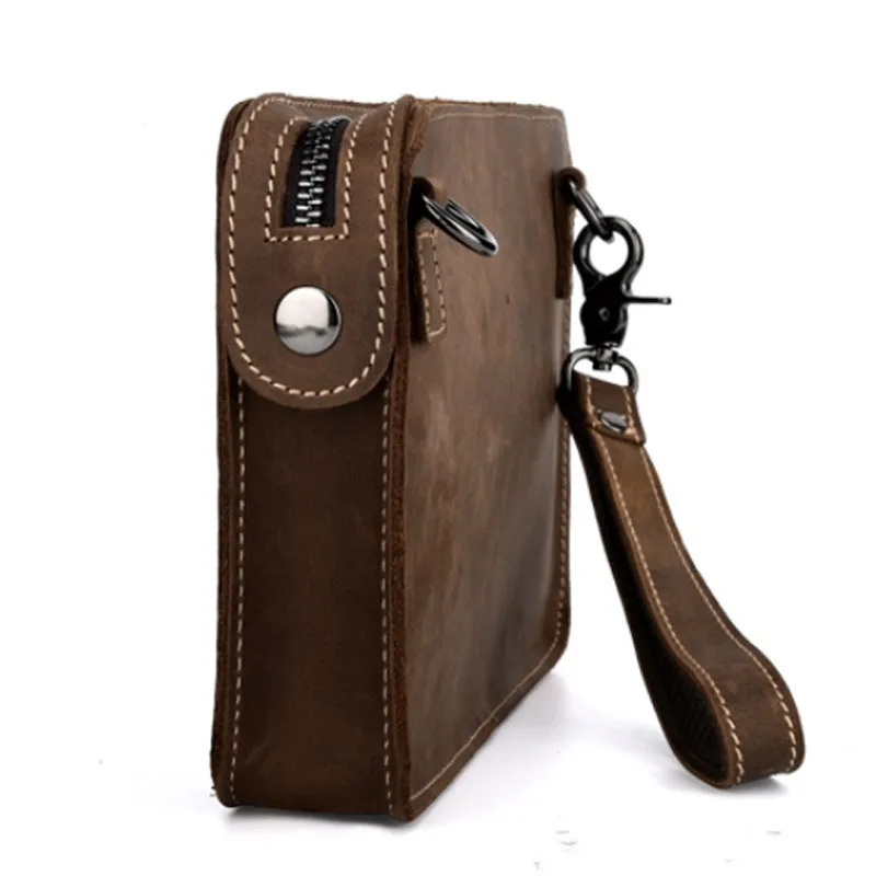 Мужской клатч мессенджер из воловьей кожи натуральной кожи|clutch bag|business bagcrossbody bag |