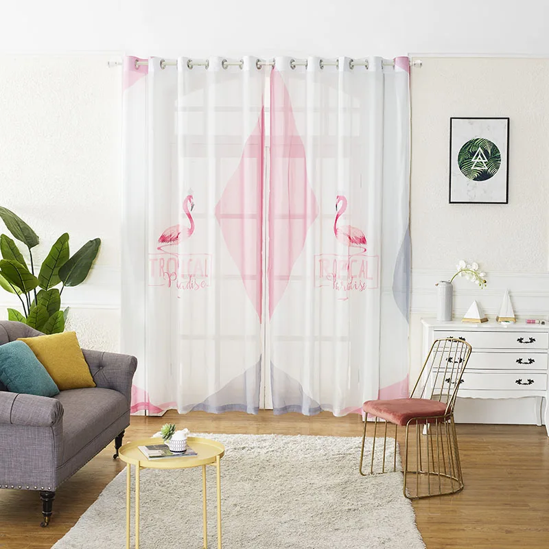 

Animal Pattern Curtains For Living Room Bedroom Fashionable Modern Window Decoration Tissue Curtain Printed Voile Curtains