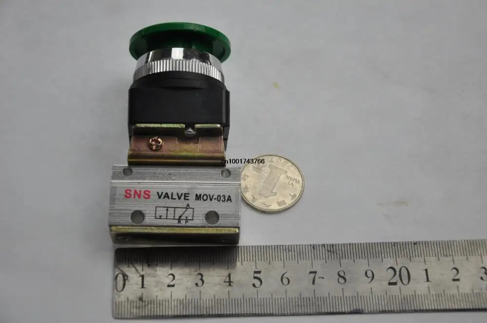 

1PCS 3 Way 2 Position 1/8" Thread Wheel Switch Pneumatic Mechanical Valve MOV-03A Spring reset type