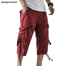 Aisputent, мужские шорты Карго, повседневные, для улицы, для тренировок, летние, свободные, мульти карманы, шорты, мужские, спортивные, хлопок, саржа, подходят брюки