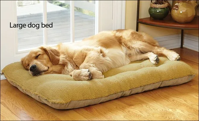 Хлопок, собачьи матрасы-лежанки, кошачья кровать, постельное белье для собак, двуспальная кровать для собак, Роскошная большая кровать для собак, съемная, моющаяся, берберский флис