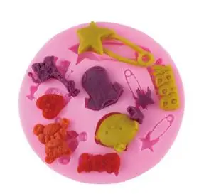 

Silicone mold chocolate fondant cake decorating mold liquid silicone mold baby giraffe heart pin bakeware