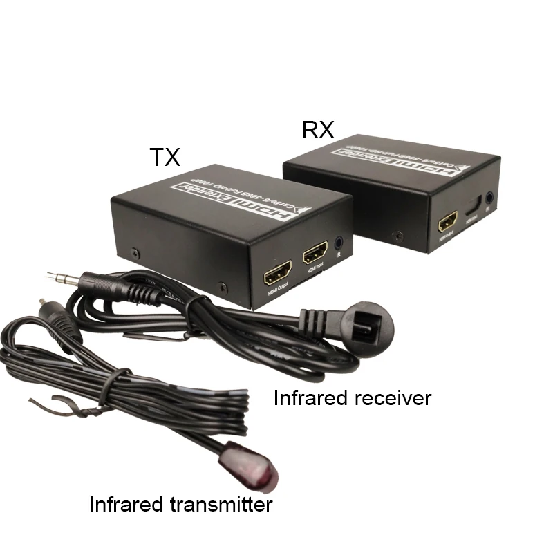  50m HD 1080P HDMI Extender 1x1 splitter HDMI sender receiver HDMI cable with rj45 CAT6 extender sup