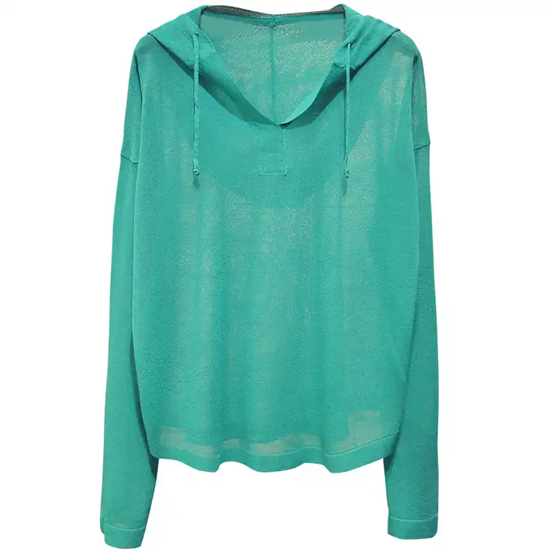 women Spring Summer Ice Silk Thin Long Sleeve Hat Knitted shirt sweater girls Ladies Loose Air conditioned Sunscreen Shirt Top women Spring Summer Ice Silk Thin Long Sleeve Hat Knitted shirt sweater girls Ladies Loose Air conditioned Sunscreen Shirt Top