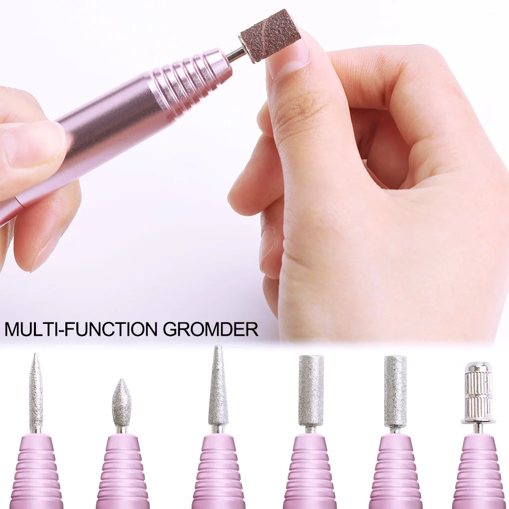 

20000 RPM Adjustable Speed Electric Nail Drill Mini Electric Nail Sander Portable Nail Grinding Machine