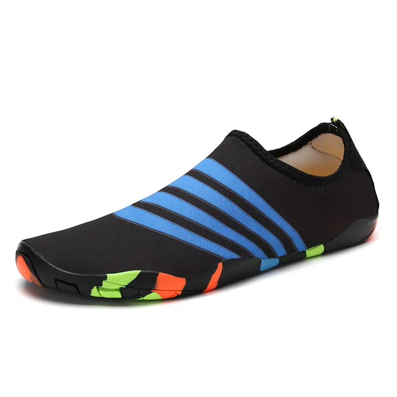 Bjakin открытый водонепроницаемая обувь мужская пляжная летняя обувь для плавания женская детская Треккинговая обувь для ходьбы в воде быстросохнущие кроссовки - Цвет: Black A
