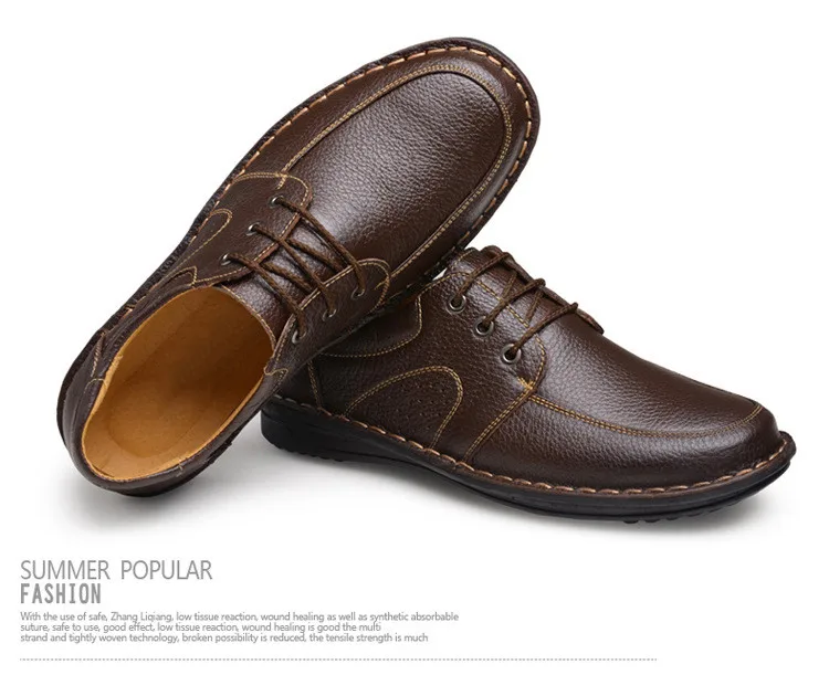 Merkmak/Летняя мужская обувь из натуральной кожи; Новинка; Модная Повседневная Деловая обувь с перфорацией типа «броги»; мужская повседневная обувь на плоской подошве; мужская обувь