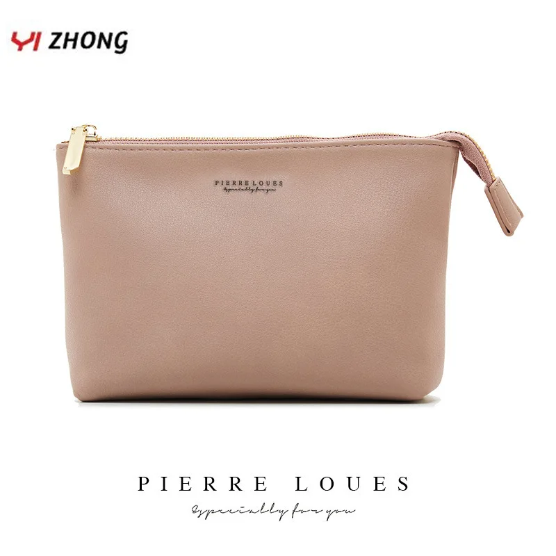 

YIZHONG High Quality Makeup Bag Cosmetic Cases PU Leather Travel Organizer Toiletry Bag Zipper Purses Fashion Cosmetic Bag