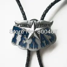 Розничная Винтаж голубой эмалью Техас долго рога звезда Боло галстук BoloTie bolotie-wt026bl Фирменная новинка