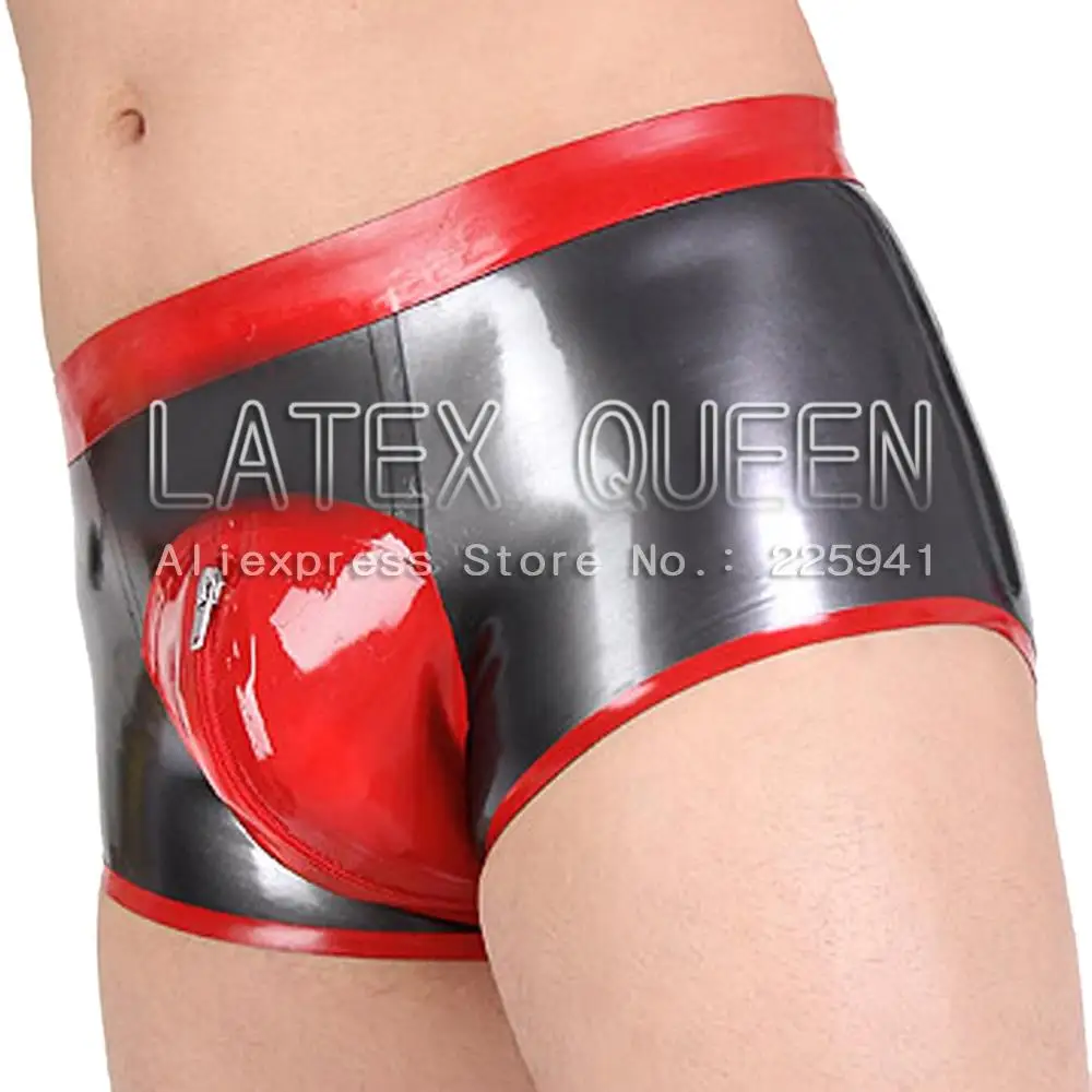 

Free shipping! latest rubber shorts with zip