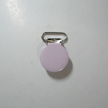 

25pcs 20mm 3/4" #23 BABY PINK Round Pacifier Clips