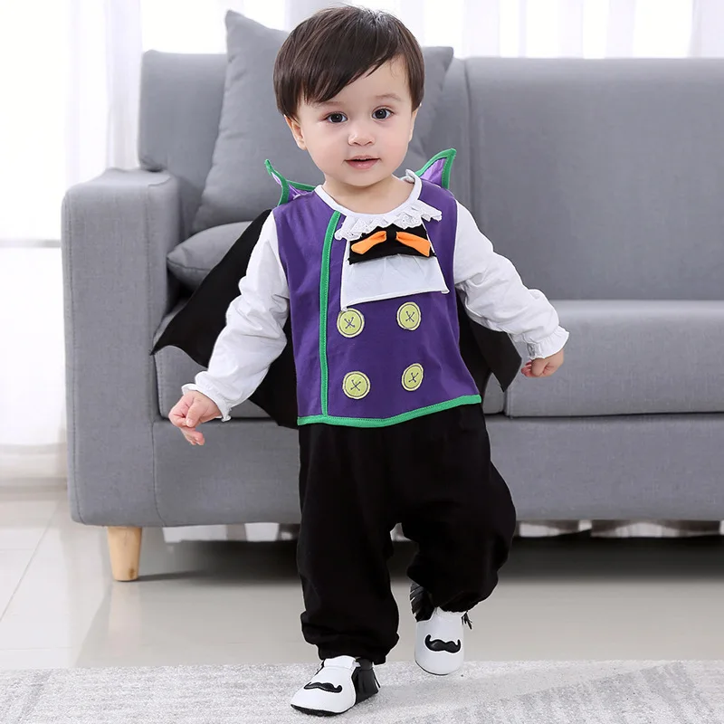 

Halloween cosplay costume spoof vampire jumpsuit baby cotton rompers party dress up costume for kids