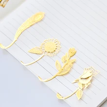 Металлические закладки инструмент цветок Золотая скрипка труба Закладка корейский милый канцелярские принадлежности классическая музыка