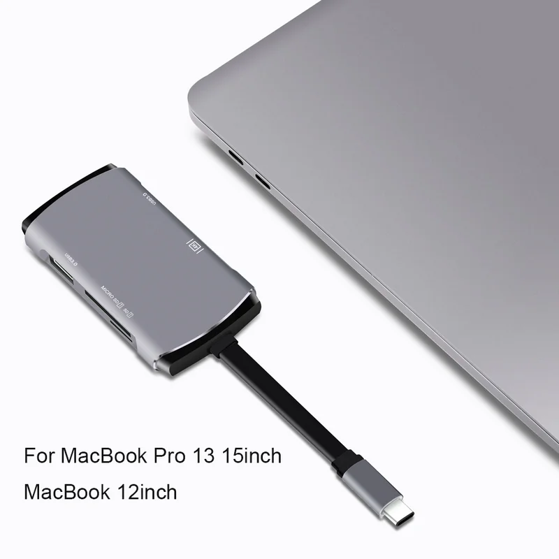 

USB Type C Adapter Dex Station for Samsung Galaxy S8 S9 S8+ S9+ Note 8 Mate10 P20 for Macbook Pro with 4K HDMI USB-C Charging SD