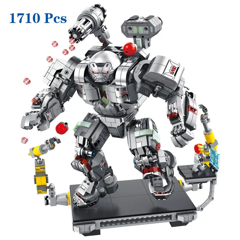 Comprar 1710 Uds nueva llegada Marvel Avengers superhéroes Super gran tamaño Edición Limitada guerra máquina Guerrero bloques de construcción juguetes regalos