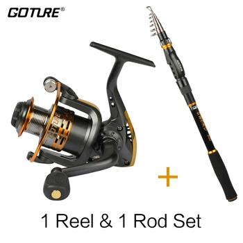 

Goture Rod Combo SWORD Telescopic Fishing Rod 2.1-3.6M+GT3000S Spinning Reel 6BB for Summer Fishing Tackle Best Price Coil Rod
