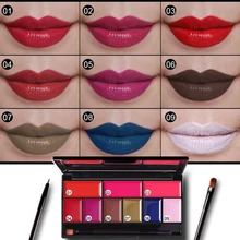 Помада ПАЛИТРА Макияж набор сексуальный красный цвет легко носить Макияж для губ стойкий увлажняющий бальзам для губ гладкая помада 9 цветов/набор