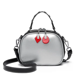 

Rivet Women Messenger Bags Soft Leather Mini Bags for Women Shoulder Crossbody Bag Tote Small Female Luxury Bag