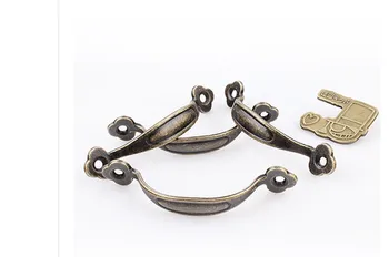 

Hardware accessories Antique alloy small handle 8CM wooden box drawer wardrobe cabinet pull handle handle jewelry box