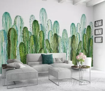 

[Self-Adhesive] 3D Green Cactus Plant Painting 45 Wall Paper mural Wall Print Decal Wall Murals