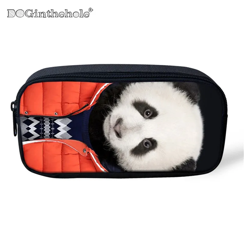 Creativo Panda Tiger Print Lápiz Bolsa Con Cremallera de Las Mujeres Estuche de Maquillaje Chica Animales Lápiz Bolsa De Almacenamiento Caso Bolsa de Cosméticos - AliExpress Maletas y bolsas