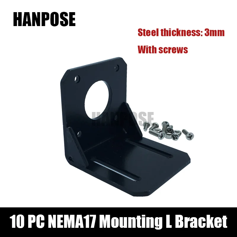 

Free shipping 10Pcs Nema 17 3D Printer Parts Makerbot MK8 Stepper Motor Mounting L Bracket Mount Step Stepping for Nema17 motor