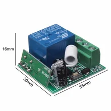 Durable 100M Wireless Relay Switch 35*30*16mm Electrical Remote Control Receiver Relay Switches 1CH DC12V AC22V RF 433MHz