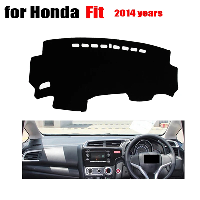 

Car Dashboard cover For Honda Fit 2014 Right hand drive's dashboard mats Console Avoid light pad conse pad