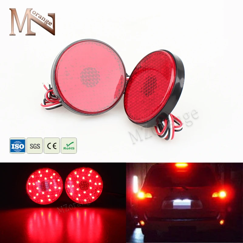 MZORANGE 2008 2009 2010 SMD с красными стеклами 21 светодиодный задний бампер отражатель задний стоп светильник для Toyota Highlander Sequoia ZRR70 Noah Voxy