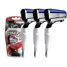 3 шт./компл. высокое качество одноразовые Бритвы ручные мужские бритвы 4-Лопастной Картридж ручка бритв для путешествия