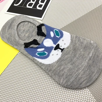 

2019 New Cute Animal Cotton Socks Female Kawaii Cat With Dog Summer Short Socks Slippers Women Casual Soft Funny Boat Socks